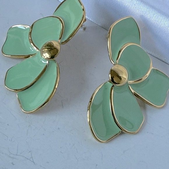 Fashion Jewelry Pink and Gold Blossom Earrings - Picture 5 of 9